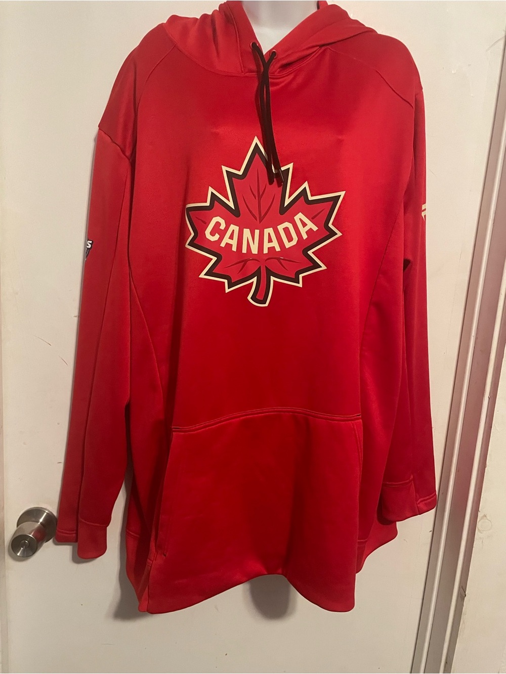 Fanatics Red Pullover Hoodie with Black Drawcords